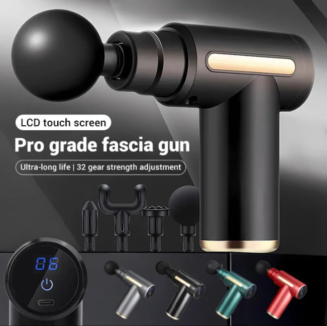 Rechargable Massage Gun with 4 Different Heads