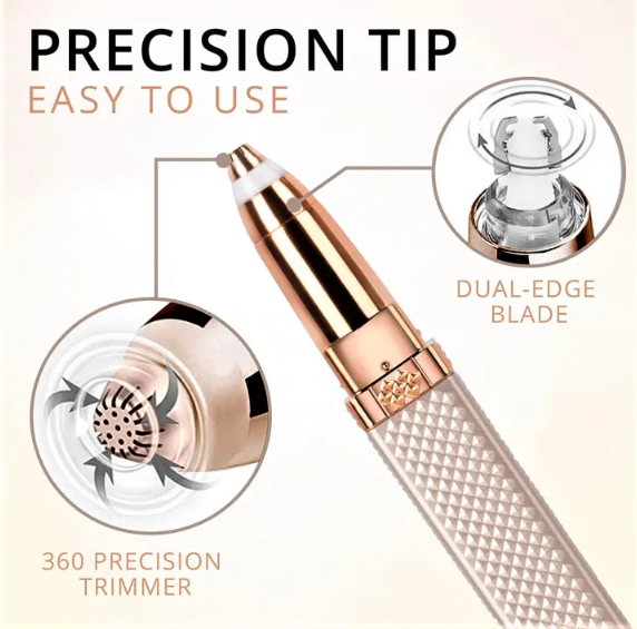 2 in 1 Electric Eyebrow Trimmer & Facial Hair Remover for Women