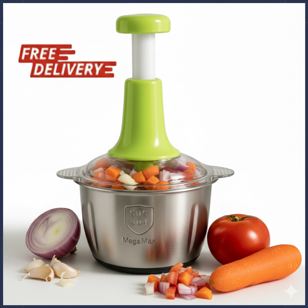 2L Heavy-Duty Stainless Steel Manual Chopper